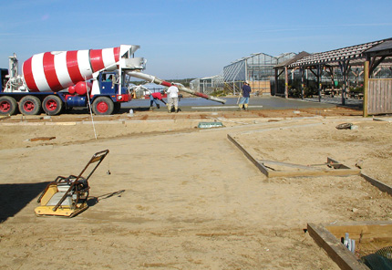 Grading the parking lot